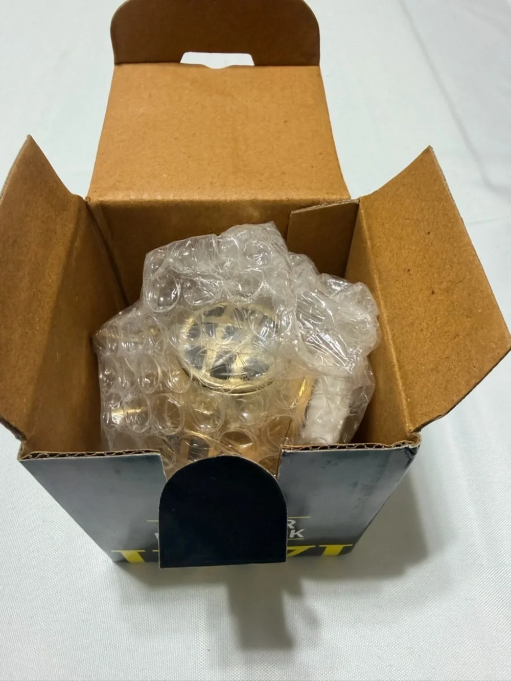 Invicta Gold Desk Clock with Black Bezel